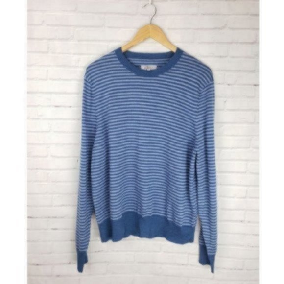 Jack Spade Other - Jack Spade Blue Stripe Crewneck 100% Wool Sweater